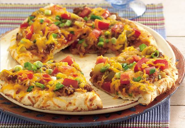 Easy Grilled Nacho Pizzas